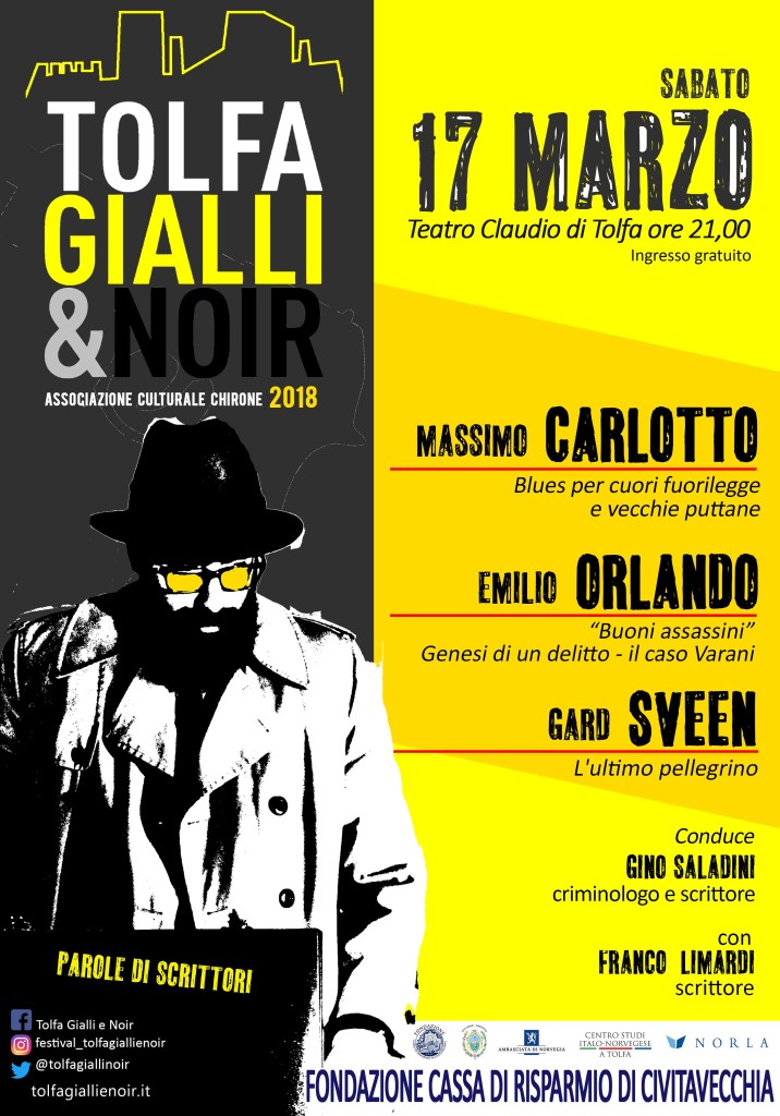 Tolfa gialli e noir 2018 Massimo Carlotto Emilio Orlando Gard Sveen