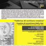 Progetto Tolfa Gialli e Noir - Parola agli scrittori. Al via la Fabbrica di scrittura creativa